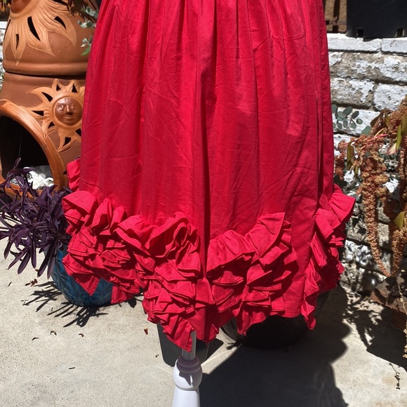 Red Ruffle Dress EUC - Picture 2 of 4